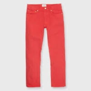 Sid Mashburn Slim Straight 5-Pocket Pants Vermillion Red Canvas 32x30